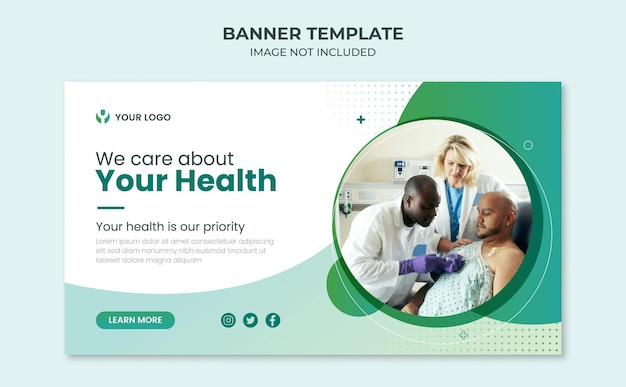 Webbanner-Vorlage für das medizinische Gesundheitswesen