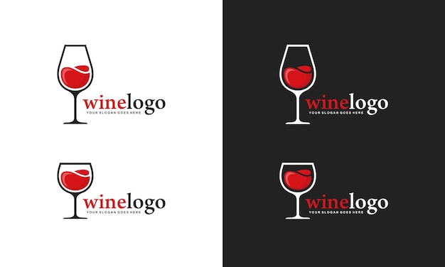 Wein-Logo-Design-Vektor-Illustration