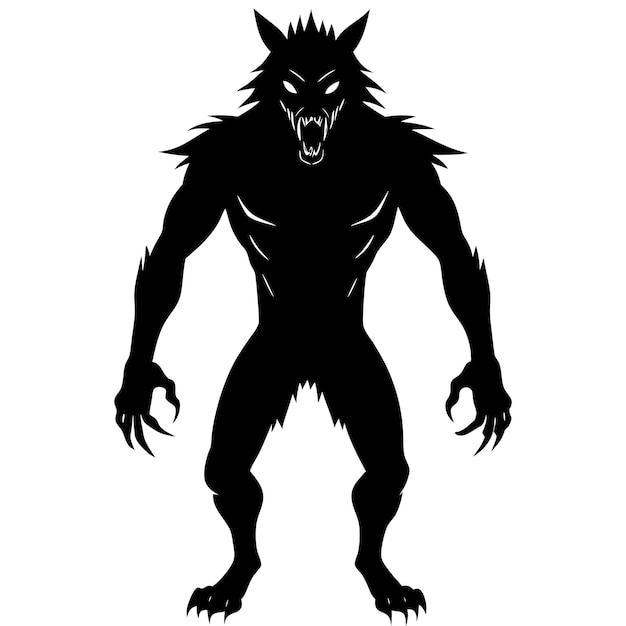 Vektor werwolf-charakter-design