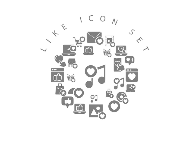 Vektor wie icon-set-design