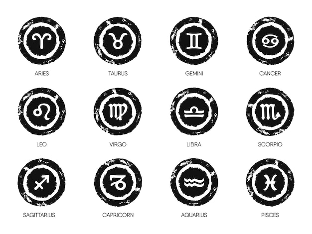 Vektor zodiac-symbol-ikonen