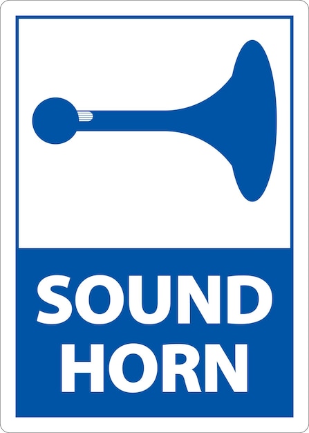 Vektor zwei-wege-sound-horn-zeichen auf weißem hintergrund