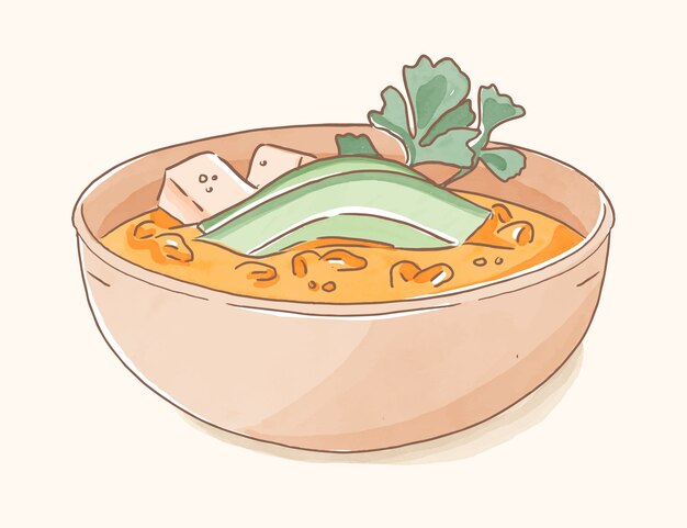 Aquarela deliciosa ilustração locro