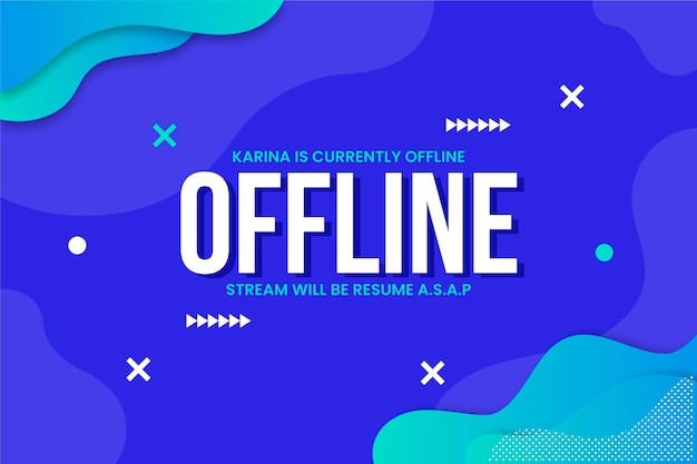 Banner de contração offline abstrata