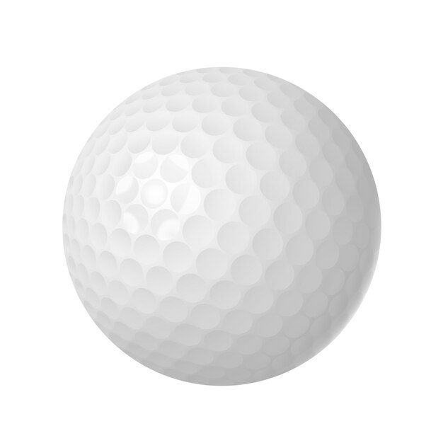 Bola golfe, sobre, branca, isolado