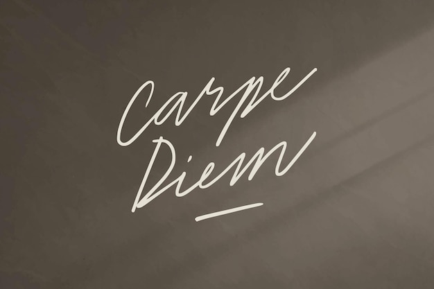 Carpe diem em um vetor de fundo preto