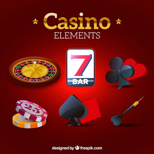 Vetor grátis coleção de elementos do casino