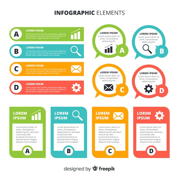 Vetor grátis coleção de elementos infográfico