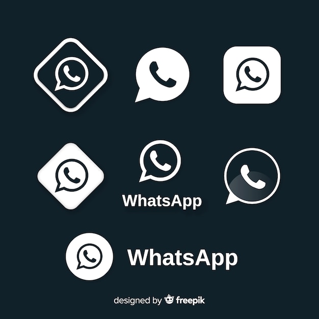 Vetor grátis coleção de ícones do whatsapp