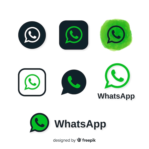 Vetor grátis coleção de ícones do whatsapp