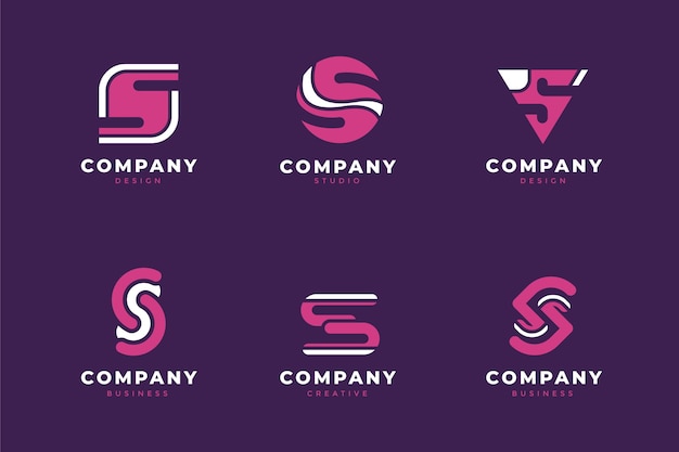 Vetor grátis coleção de logotipo s