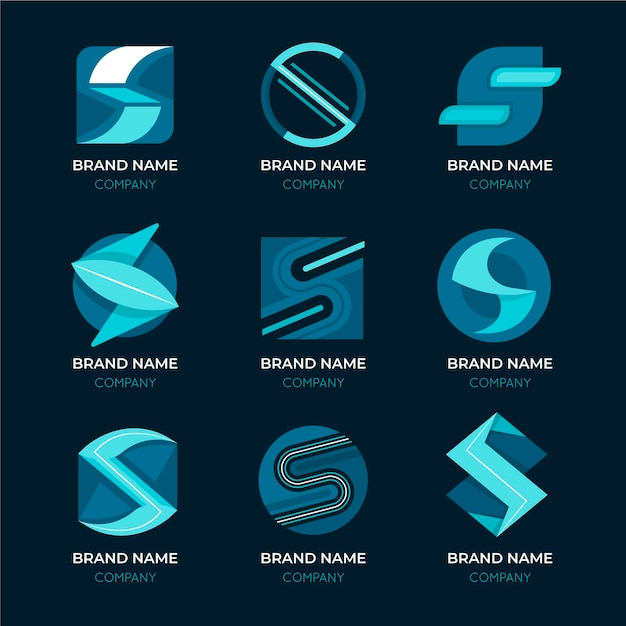 Vetor grátis coleção de logotipos do flat design