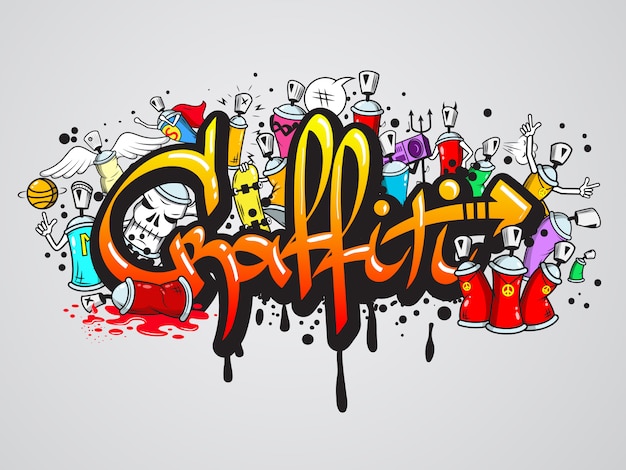 Composição de personagens de graffiti