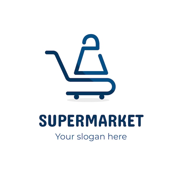 Conceito de logotipo de supermercado