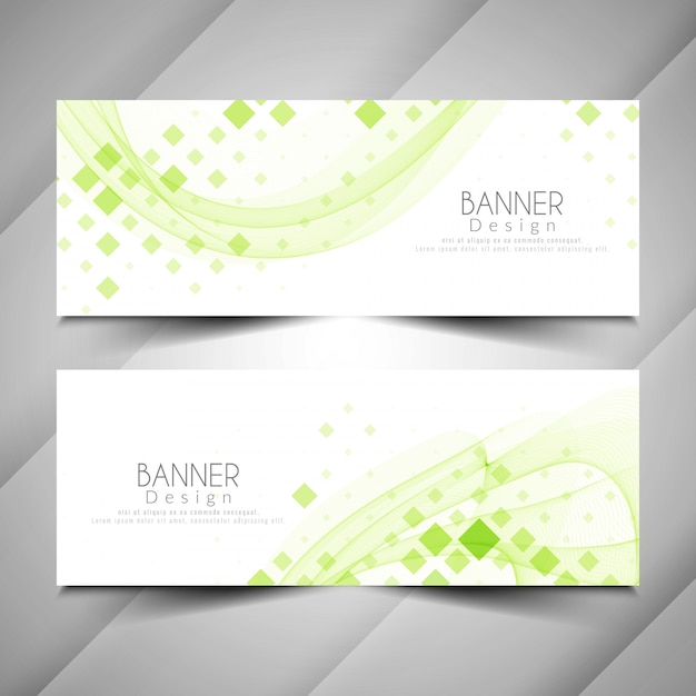 Vetor grátis conjunto de design abstrato moderno elegante banners