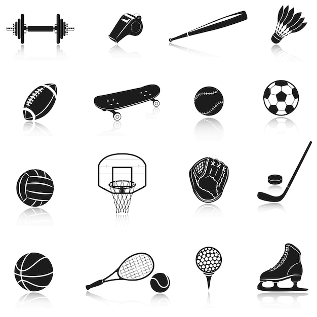 Conjunto de equipamentos de esporte