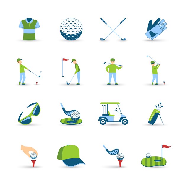 Conjunto de ícones de golfe