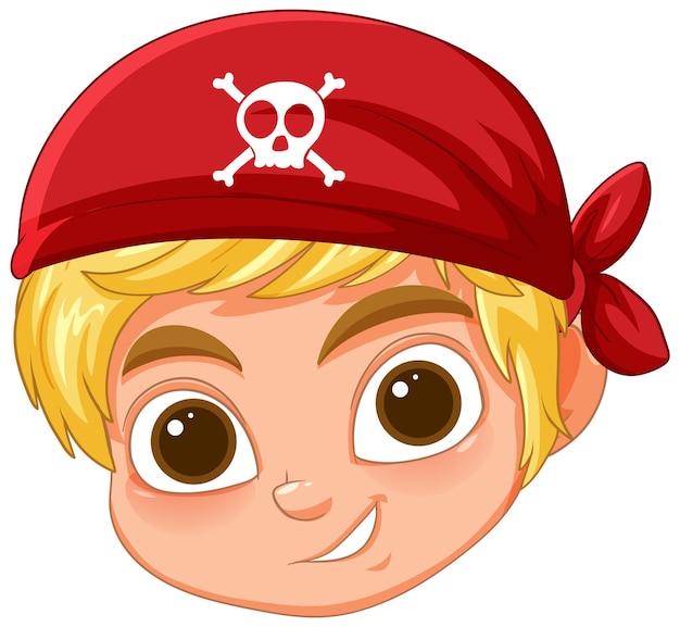 Vetor grátis criança brincalhona em ilustração de chapéu de pirata