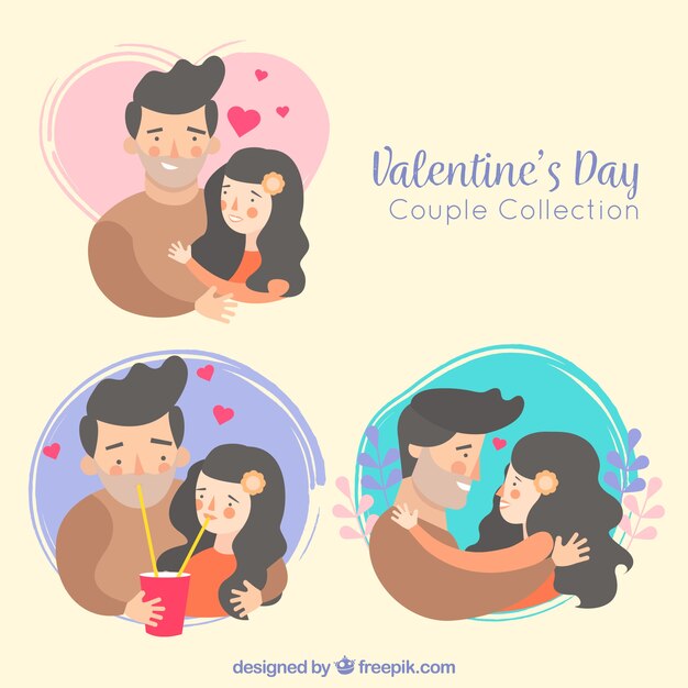 Cute Valentine couple collection