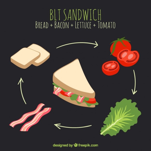 Vetor grátis desenho delicioso sanduíche