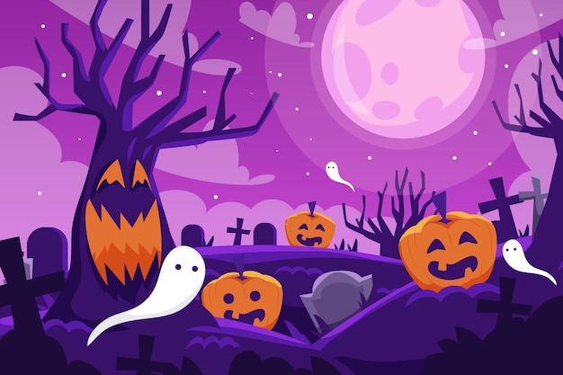 Desenho plano de fundo de halloween