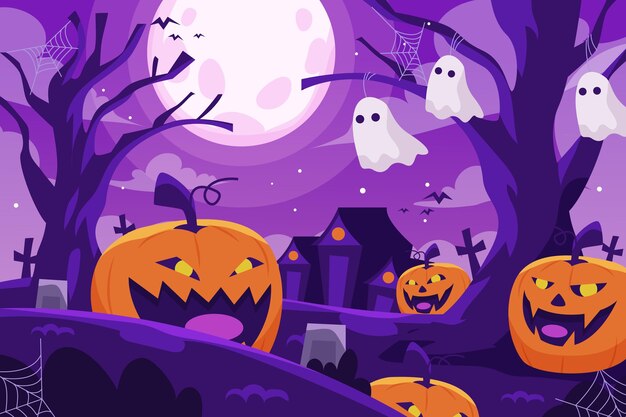 Desenho plano de fundo de halloween