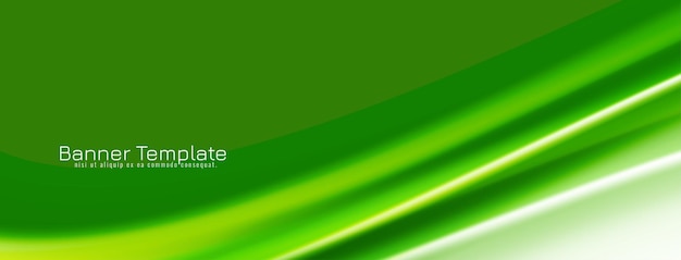 Vetor grátis design de banner de negócios abstrato estilo onda verde brilhante