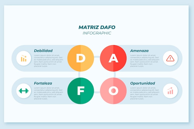 Vetor grátis design de infográfico gradiente dafo