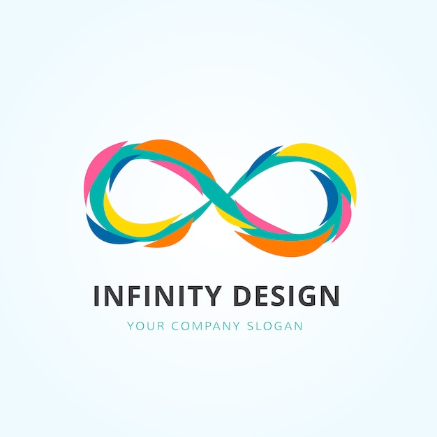 Design Multicolor do logotipo infinito