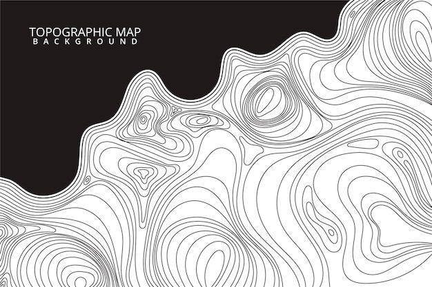 Vetor grátis estilo de plano de fundo do mapa topográfico