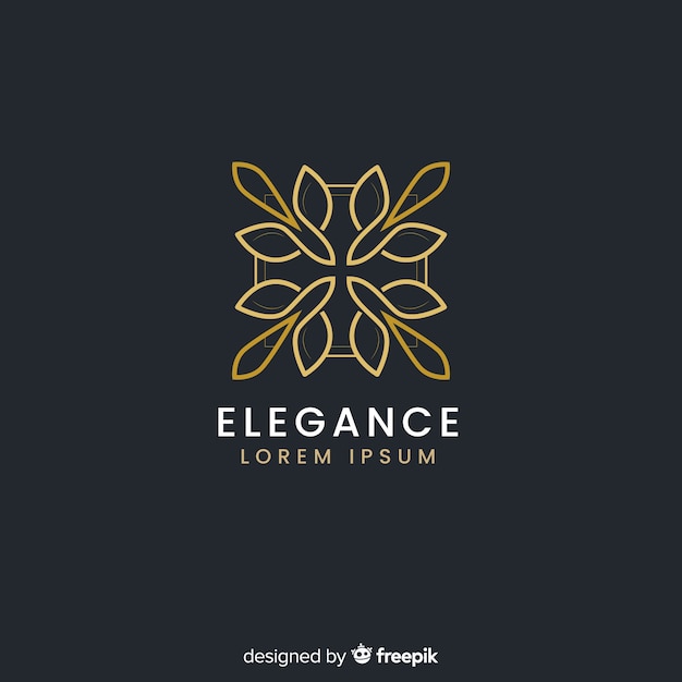 Estilo simples de logotipo elegante dourado