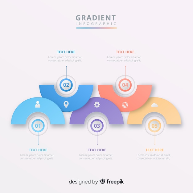 Vetor grátis etapas de infográfico