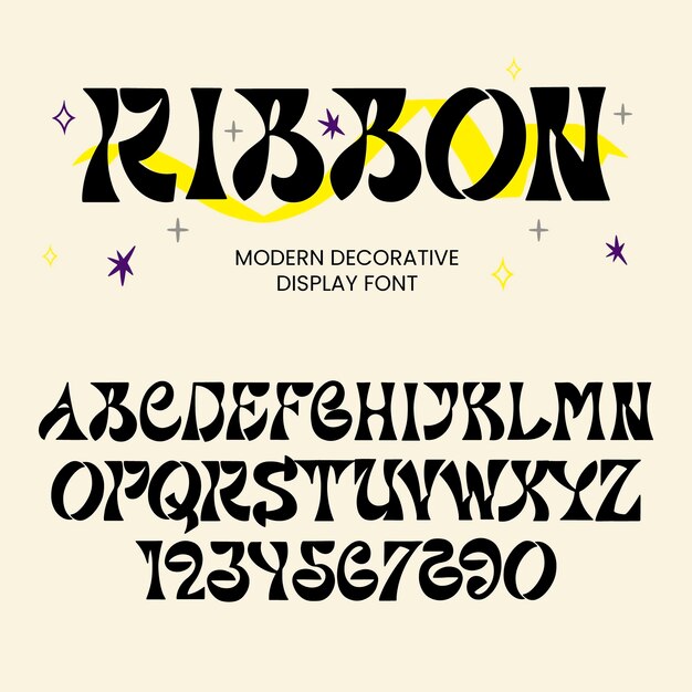 Font de exibição decorativa moderna