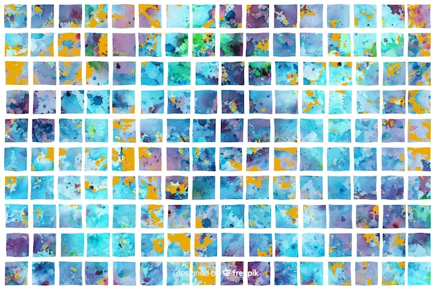 Vetor grátis fundo aquarela em estilo mosaico