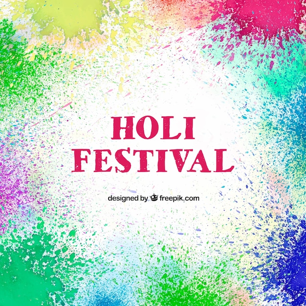 Vetor grátis fundo colorido para o festival holi