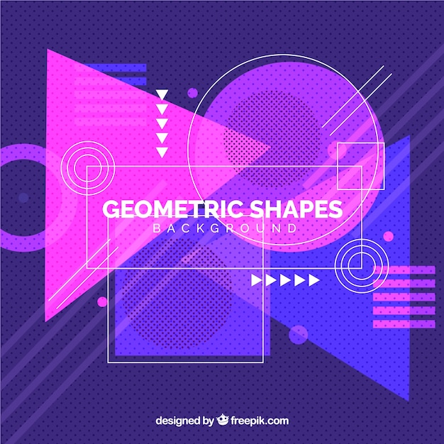 Vetor grátis fundo com formas geométricas