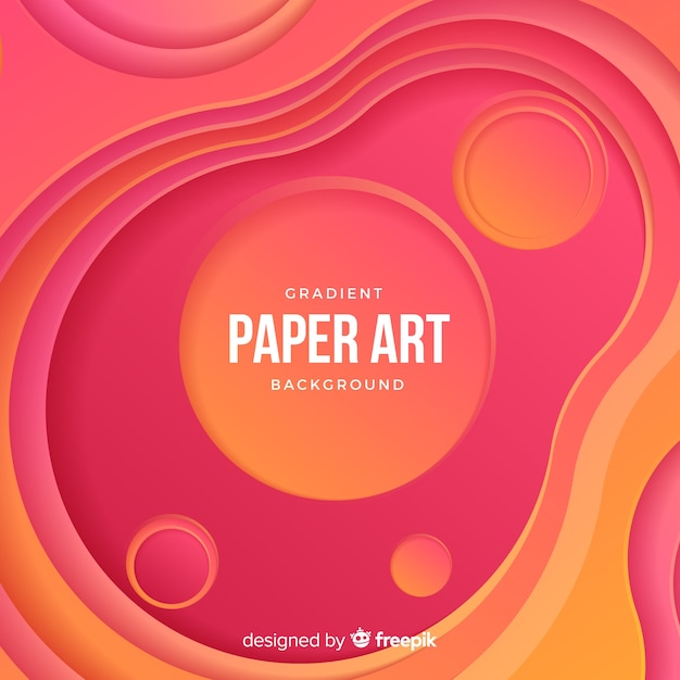 Vetor grátis fundo de arte de papel gradiente