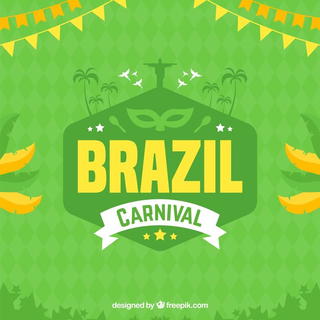 Fundo de carnaval brasileiro plano