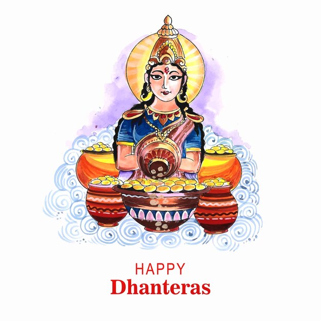 Fundo de celebração da deusa Shubh dhanteras laxami