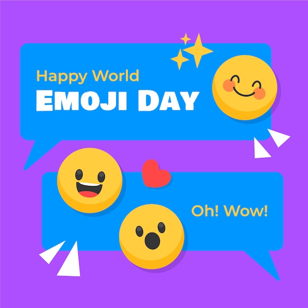 Vetor grátis fundo de evento do dia mundial emoji