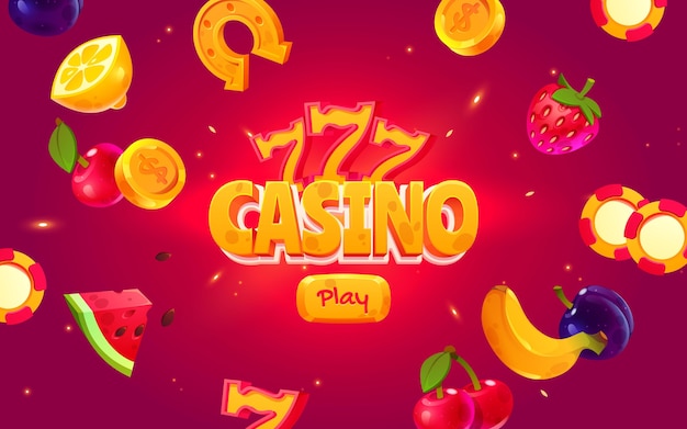 Vetor grátis fundo de slots de desenho animado