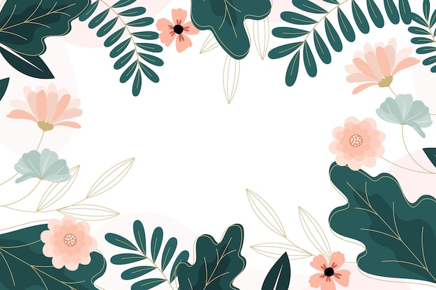 Fundo floral desenhado à mão