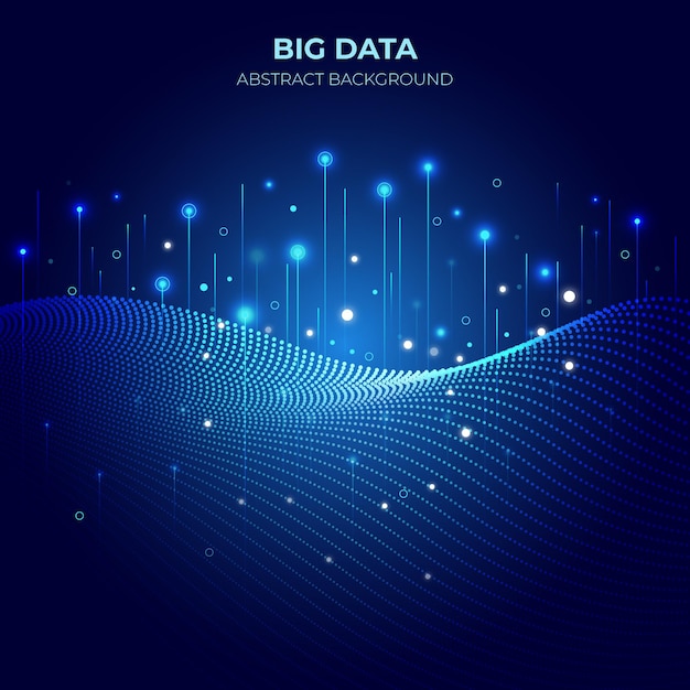 Vetor grátis fundo gradiente de tecnologia big data