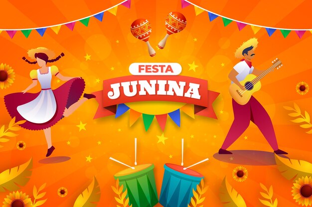 Fundo gradiente festas juninas