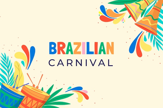 Fundo plano de celebração do carnaval brasileiro