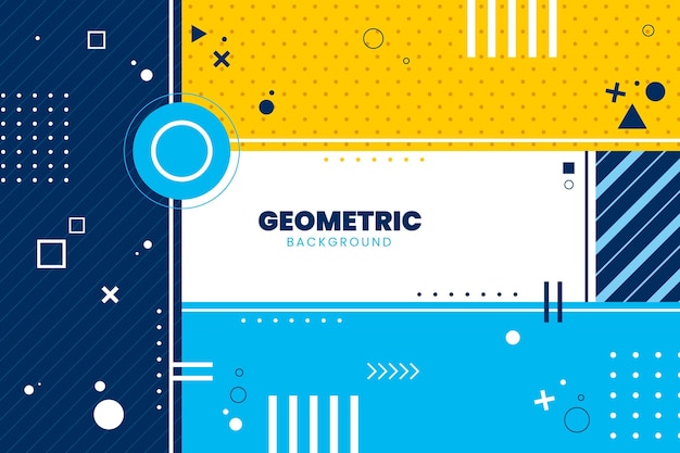 Vetor grátis fundo plano geométrico