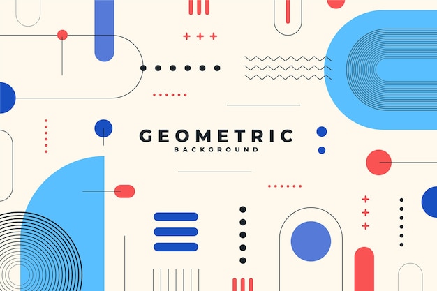 Vetor grátis fundo plano geométrico