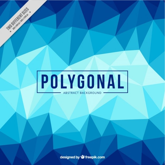 Vetor grátis fundo poligonal azul no estilo do low poly