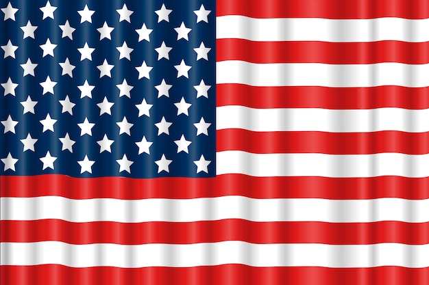 Vetor grátis fundo realista bandeira americana