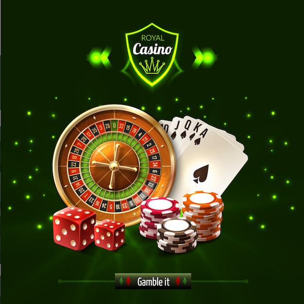 Vetor grátis gamble it casino composição realista